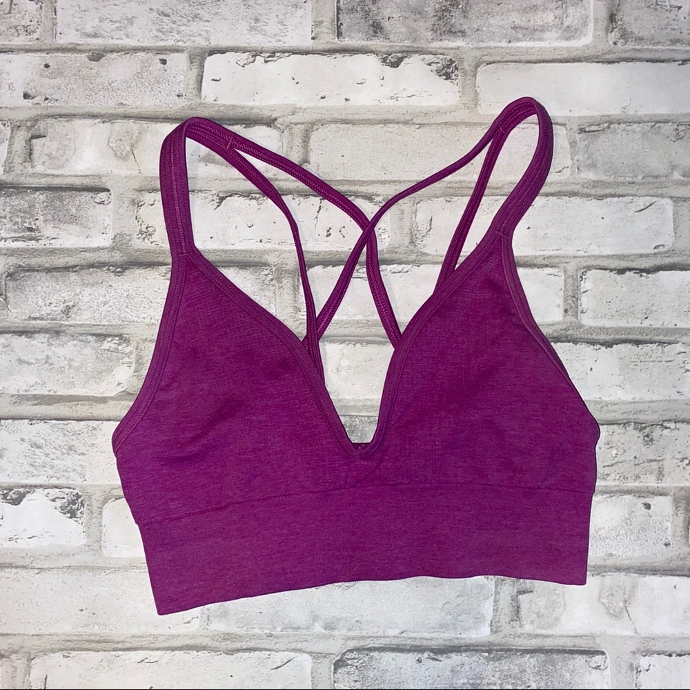 Lululemon magenta deep v sports bra so xs/s